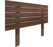 Dhome cabecero de madera reciclada dm estilo palet horizontal con patas cama palets herrajes incluidos (105cm, nogal madera)