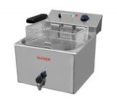 Freidora eléctrica de 10 litros con 3 cestas y grifo maiser f12/103g