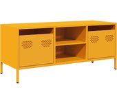 Mueble para tv | mueble de salón acero laminado en frío amarillo 101,5x39x43,5 cm cfw20057