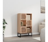 Aparador alto | aparador de comedor | armario de cocina madera contrachapada 70x35x125 cm cfw47137