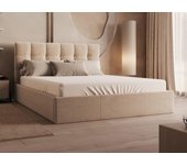 Canapé abatible 160 x 200 cm - terciopelo - beige + colchón - mirdal de pascal morabito