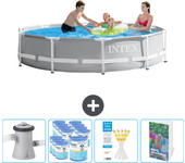 Paquete de piscina - intex - alrededor - 305x305x76 cm + accesorios cb107