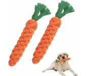 2 piezas de juguetes para masticar perros con zanahoria, juguete para perros con cuerda trenzada, juguete para perros con zanahoria, juguetes para mas