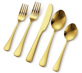 Vevor juego de cubiertos 100 piezas, cubertería acero inoxidable alimentario, acabado espejo, lavable en lavavajillas, cuchillo, tenedor, cucharas