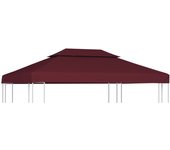 Lona para techo cenador 2 niveles 310 g/m2 4x3 m burdeos