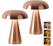 Lámpara de mesa led inalámbrica (2 unidades), lámpara de noche táctil regulable, lámpara de escritorio recargable, 3 temperaturas de color ajustables