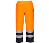 Pantalones impermeables de alta visibilidad winter cintura elástica con cintas reflectantes portwest s598