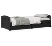 Sofá cama con 2 cajones sin colchón irun negro 90x200 cm