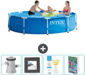 Paquete de piscina - intex - alrededor - 305x305x76 cm + accesorios cb131