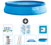 Paquete de piscina - intex - alrededor - 457x457x107 cm + accesorios cb42