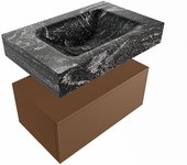 Mondiaz alan-dlux 70cm mueble de baño rust 1 cajón. con lavabo cloud centro sin orificios color lava