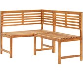 Banco de esquina de jardín madera maciza de acacia 140 cm