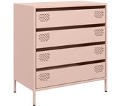 Aparador | aparador de comedor | armario de cocina de acero laminado en frío rosa 68x39x73,5 cm cfw75540