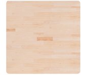 Tablero de mesa cuadrada madera de roble sin tratar 80x80x1,5cm