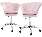 Lote de 2 sillas silla de oficina silla giratoria con ruedas silla de escritorio altura regulable