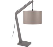 Lámpara de noche tosel kran cylindre metal arqueado taupe d30 x h50 cm