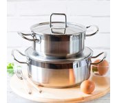 Cacerola de acero inoxidable bra professional 18cm