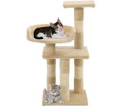 Rascador para gatos | juguetes para gatos con postes de sisal 65 cm beige cfw67390