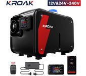 Calentador diésel todo en uno 12v/24v/220v 5-8 kw, control lcd con aplicación bluetooth y control remoto, calentador de aire diésel 0,15 - 0,44 l/h