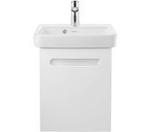 Lavabo duravit nº 1, con agujero para grifo, con rebosadero, 500x400, parte inferior acristalada, blanco, 0743500000