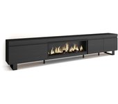 Amueblate online, mueble tv, televisión, muebles de salón, almacenaje, para tv gran formato, chimenea eléctrica, diseño industrial, negro