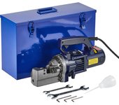 Vevor máquina cortadora de barras de refuerzo electrohidráulica portátil, diámetro de corte 4-22 mm, 1350 w, con caja de herramientas, tanque aceite