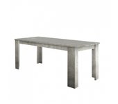 Mesa extensible agenore, consola extensible hasta 12 plazas, consola extensible 100% made in italy, 160/210x90h75 cm, cemento