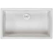 Blanco gran fregadero 70x40 cm para montaje inferior, superior y integrado con tapón blanco 1208970521