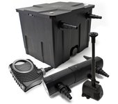 Wiltec-kit de filtrado de estanque bio 12000l filtro uvc 36 w 115w bomba ecológica diseño de fuente
