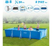 Paquete de piscina - intex - rectángulo - 450x220x84 cm + accesorios cb97
