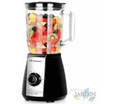 Batidora de vaso, jarra de cristal 1,5l, 5 velocidades + turbo, función pica hielo, 600w