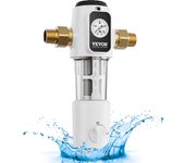 Vevor prefiltro de agua giratorio, 19 mm g-m + 25,4 mm g-m, filtro de sedimentos de agua para pozos para toda la casa, 40 micras, 4 t/h de alto caudal