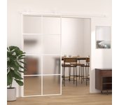 Puerta corredera cristal esg esmerilado aluminio 102,5x205 cm blanco