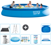 Paquete de piscina - intex - alrededor - 457x457x84 cm + accesorios a1227