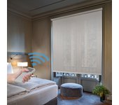 Easydeco - estor enrollable a motor a batería screen premium ( blanco, 135_x_250_cm) | tamaño tela 131 x 250 cm