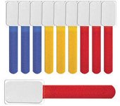 Cinta de velcro cubierta de plástico ltc mini etiqueta, 4x rojo, 3x azul, 3x amarillo, puede variar