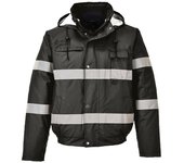 Cazadora impermeable tejido polar bomber iona lite cuello doble función s434