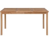 Mesa de jardín，mesa para exteriores，mesa de patio de madera maciza de teca 150x90x77 cm cfw10269