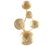 Aplique de metal dorado con tallas 68,5x10x38 cm