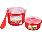 Combo arrocera y hermético para microondas microwave sistema