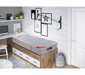 Colchón 105x200 juvenil muelles avanzados con viscofoam 22cm pikolin antiácaros - nix