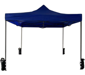 Rebecca mobili gazebo cenador azul plegabile 4 pesos metal poliester 3x3