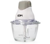 Picadora con recipiente de cristal 320w ø19x22cm edm