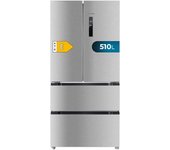 Frigorífico puerta francesa inox de 510l