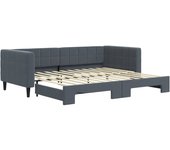 Sofá cama nido terciopelo gris oscuro 90x200 cm