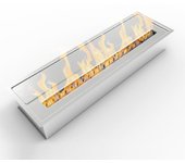 Quemador de chimenea de bioetanol biochimenea de acero inoxidable 4,5 lt 61x18,7xh9,5 cm