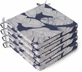 Lote de 4 cojines de asiento 40 x 40 x 3 cm paita