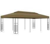 Cenador 6x3x2,7 m gris topo 180 g/m² vidaxl