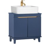 Mueble para debajo del lavabo fregadero armario de baño armario de almacenaje de suelo 2 puertas azul 60 x 30 x 59 cm bzr113-b sobuy es