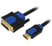 Logilink chb3105 adaptador de cable de vídeo 5 m hdmi dvi-d negro, azul